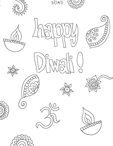 diwali colouring pages coloring pages