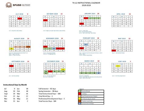 sfusd   calendar