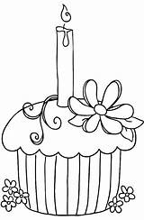 Coloring Pages Birthday Happy Cupcake Color Printable Azcoloring Kids sketch template