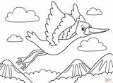 Stork Coloring Printable Pages Popular sketch template