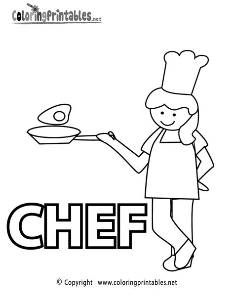 printable chef coloring page