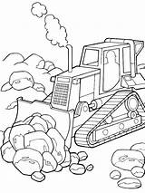 Coloring Pages Construction Dozer Machine Site Bulldozer Equipment Getcolorings Printable sketch template