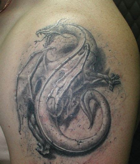 Cool Design 3d Dragon Tattoo On The Left Arm 3d Tattoo Gallery 3d