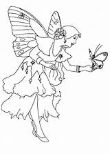 Coloring Pages Fairy Butterfly Adult Fairies Colouring Color Easy Sheets Kidsdrawing Coloringkidz sketch template