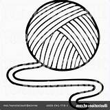 Yarn Drawing Ball Coloring Outline Clipartmag sketch template