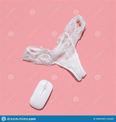 the concept of an erotic chat worker white lace panties