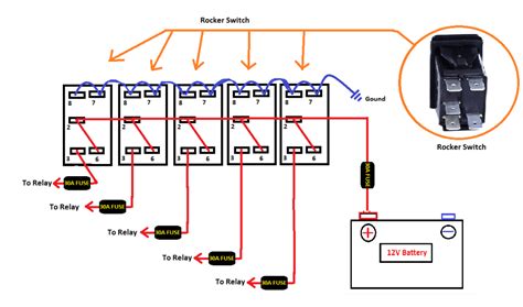 pin rocker switch  relay wiring diagram knittystashcom