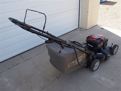 craftsman  cut cc rear bagger gas lawn mower  propelled bodnarus auctioneering