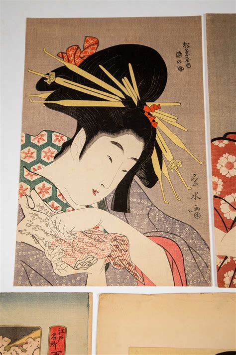 vintage japanese block prints  women