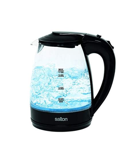 salton gk1584 cordless electric glass kettle 1 7 liter black review electric kettles