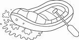 Rafting Clipart Line Water River Raft Clip Whitewater Boats Vector Outline Cliparts Library Clipground Sweetclipart sketch template