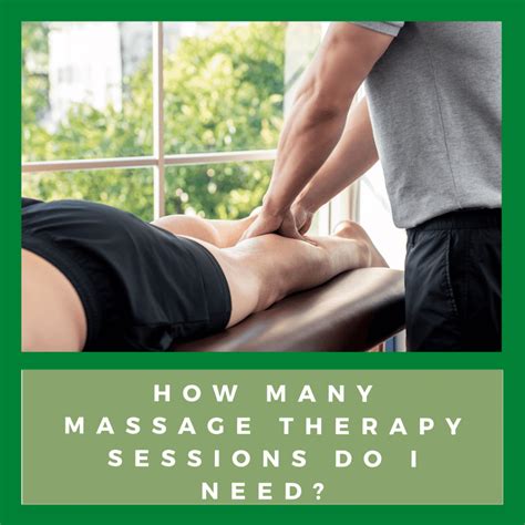 how many massage sessions do i need alternative health