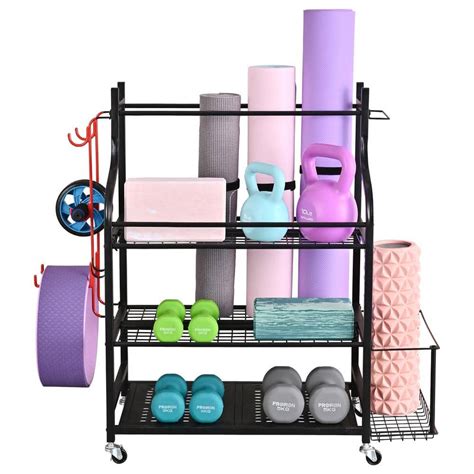 ltmate  tier yoga mat home gym storage rack hdm  home depot