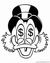 Scrooge Coloring Eyes Face Pages Dollar Ducktales Mcduck Color Disney Signs sketch template