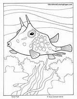 Coloring Ocean Pages Sea Animals Printable Fish Kids Life Animal Cow Marine Seashore Library Book Colouring Comments Books Clipart Coloringhome sketch template