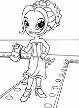 Lisa Frank Coloring Pages Girl Printable Glamour Fashionista Coloring4free Print Young Colorkid Girls sketch template