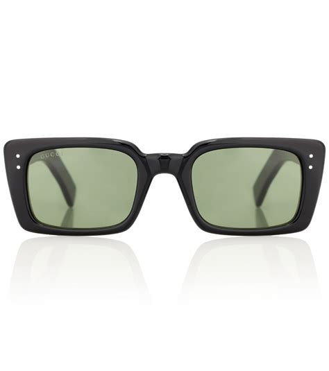Gucci Rectangular Sunglasses In Black Lyst