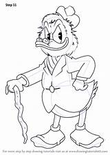 Ducktales Glomgold Flintheart Draw Step Drawing Tutorials Tutorial sketch template