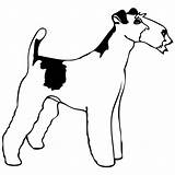 Welsh Terrier Muursticker sketch template