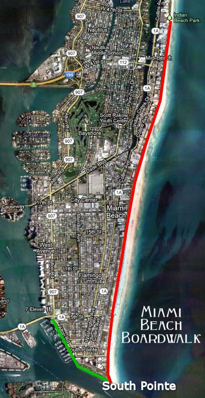 miami beach boardwalk map