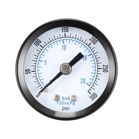 dry pressure gauge   psi  bar dual scale  bspt center