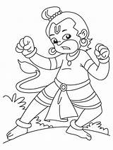 Hanuman Coloring sketch template