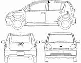 Daihatsu Boon 2005 Blueprints Car Hatchback Drawing Click sketch template