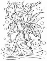Coloring Fairies Pages Butterflies Fantasy Fairy Printable Butterfly Museprintables Adult Colouring Designs Choose Board sketch template