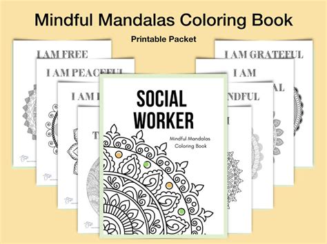 mindful mandalas coloring book printable digital