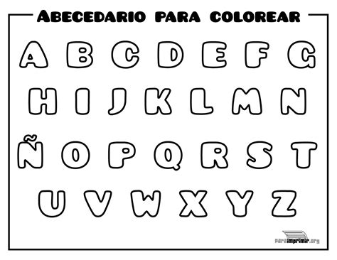 abecedario  imprimir  colorear en