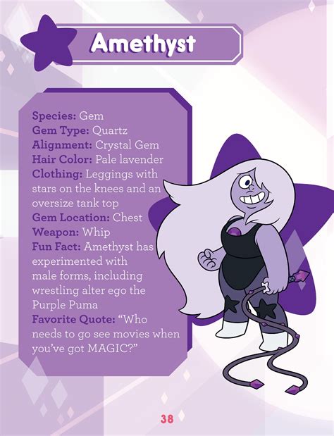 Image Guide To The Crystal Gems Amethyst  Steven