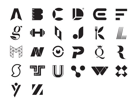 alphabet logos  black  jacob cass  dribbble