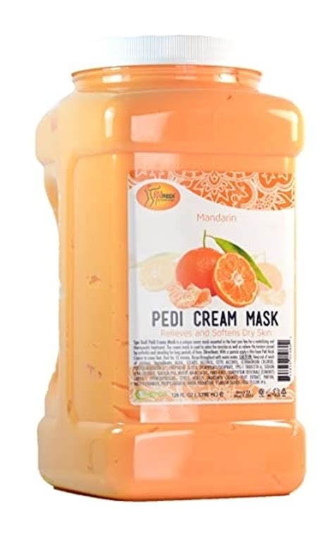 spa redi pedi cream mask relieves  softnens dry skin mandarin galon