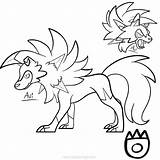 Lycanroc Mahomes Patrick Xcolorings Chiefs sketch template