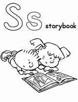 Storybook Coloring Pages Book Getdrawings Drawing Story sketch template