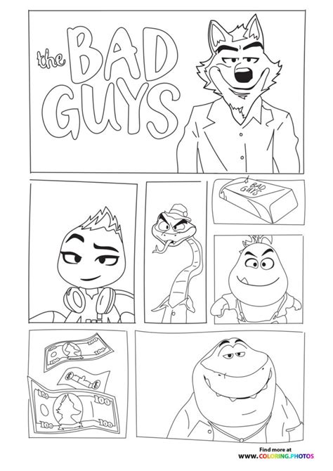 bad guys poster coloring pages  kids