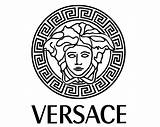 Versace Logo Medusa Drawing Stencil Symbol High Brand Logos Vector Marca Versus Gianni Clothing Drawings Painting Luxury Pack Quality Size sketch template