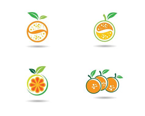 orange logo template set  vector art  vecteezy