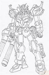 Gundam Sketsa Heavyarms sketch template