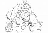 Pets Secret Life Coloring Pages Max Print Dogs Friends Many Only Raskrasil sketch template