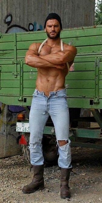 ripped jeans boots men jeans  boots grunge guys muscle hunks ideal man country men