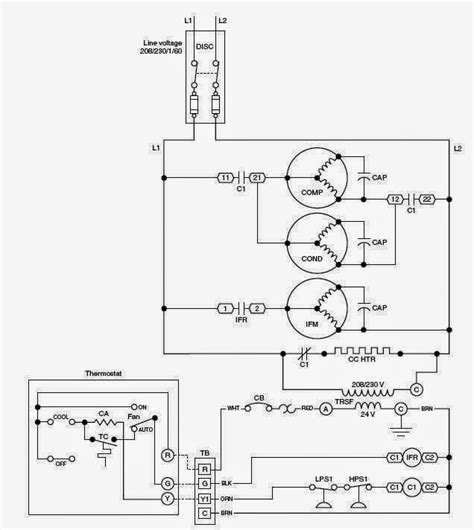 simple air conditioning circuit diagram wiring draw