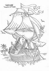 Pages Colouring Coloring Adult Ship Pirate Sailing Realistic Difficult Ships Books Boat Embroidery Traditional Adults Sail Da Printable Boyama Drawing sketch template