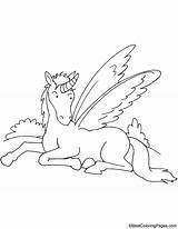Pegasus Wing Open Coloring sketch template