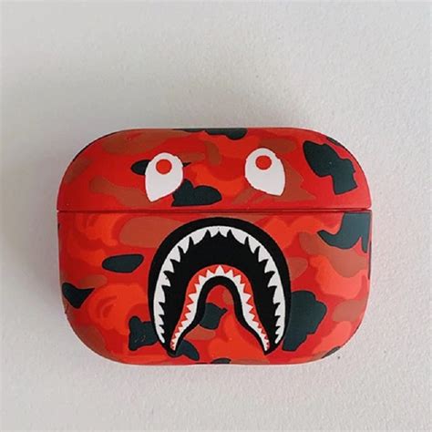 bape shark airpods pro case red mini sole shop