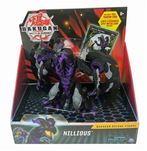 bakugan battle planet nillious deluxe action figure  card