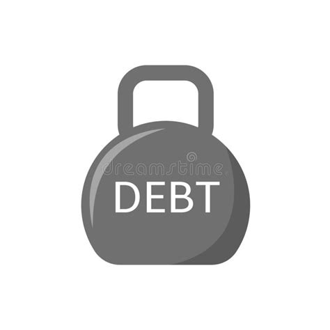 debt icon isolated stock illustration illustration  money