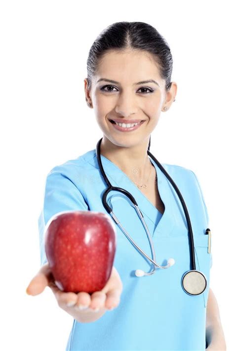 medical doctor showing apple stock image image  doctor lifestyle