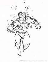 Aquaman Coloring Pages Superheroes Printable Coloriage Drawing Kids Book Kb Fun sketch template