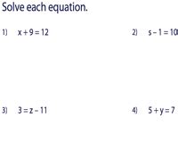 step equation addition  subtraction